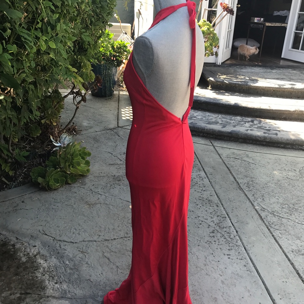 Nicole Batki Red Formal Dress Size Medium - Picture 8 of 9